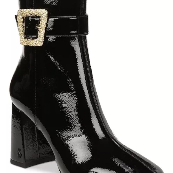 Sam Edelman Shoes - Sam Edelman Black and Gold Luxe Heeled Boots
